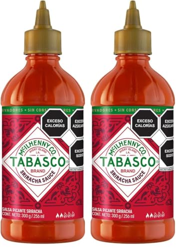 Tabasco Salsa Sriracha sabor suave 256 ml (Paquete de 2)