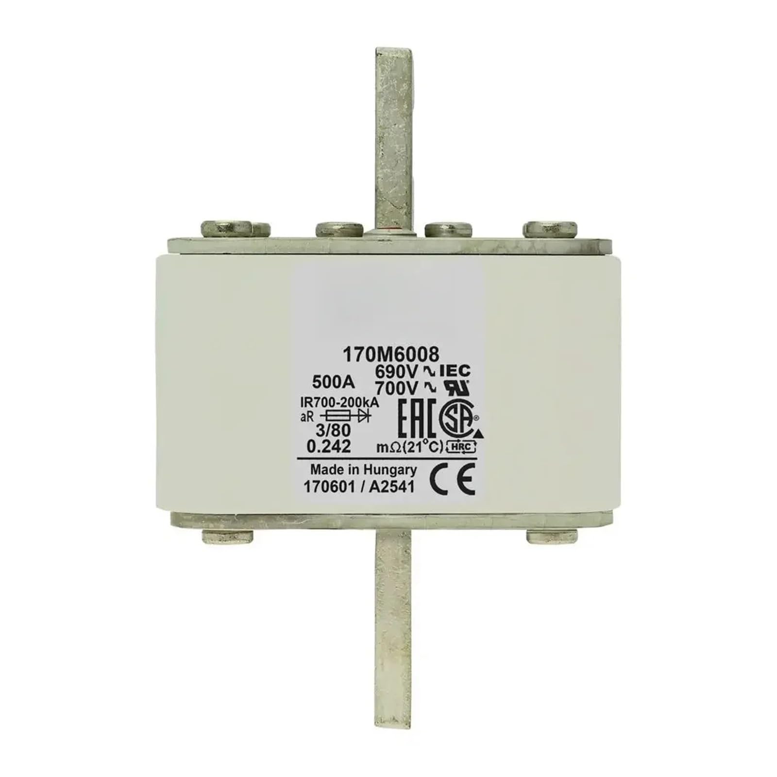 Fusible 170M6059 ultra-rapide à faible perte d'énergie 170M6061 170M6069