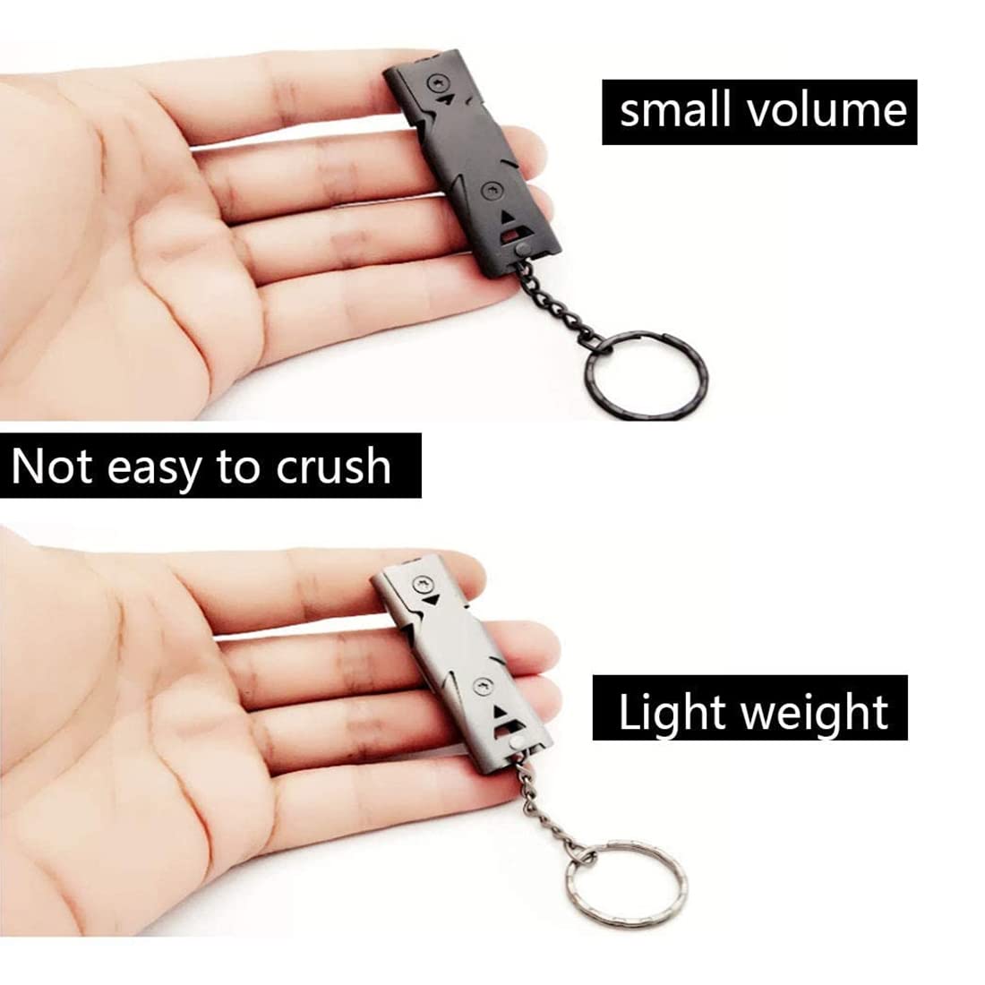 Hipat Rode noodfluitjes met lanyard, luid helder geluid, 2 stuks