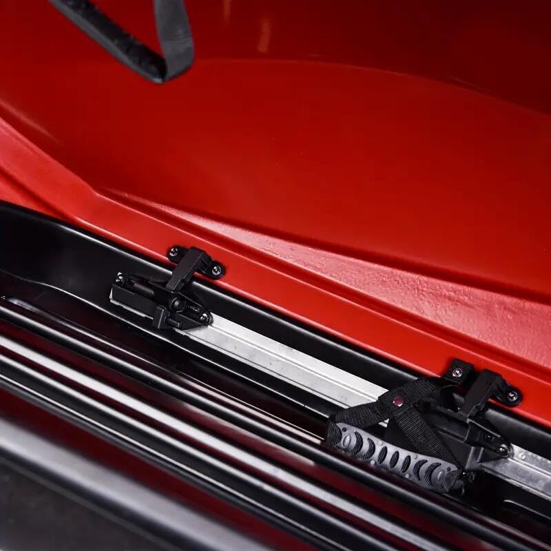 Rooftop Cargo Box Car Top Carrier Hard Shell Roof Cargo Carrier with Security Keys Roof Box Cargo Box, 62 (L) x 31 (W) x 15 (H) Inches, 14 Cubic Feet (Tool-Free Install), RED