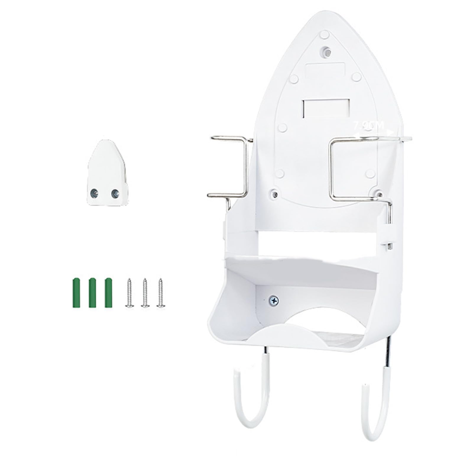 Qusinfc Sturdy Iron Holder Organizers with Hook for Efficient Home Storage and Space Saving Multifunctional Ironing Tool Organizers