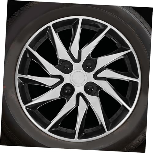 Enjoliveur 14 pouces noir cache-moyeu solide fixation rapide