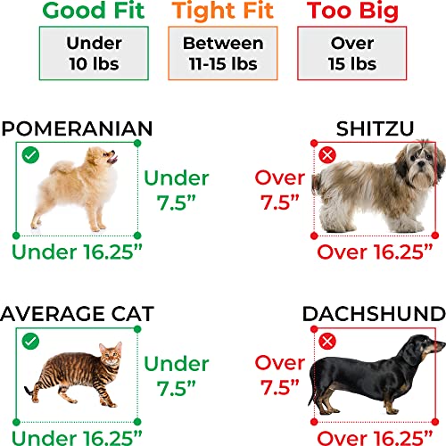 Smiling Paws Pets - Airline Approved Pet Carrier - For Small Pets - Tsa Approved - Only 9 Inches Tall - Fits Under All Airplane Seats! (17"X11"X9") #TOP3