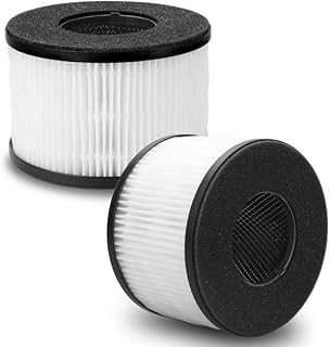 Smilyan BS-03 True HEPA Replacement Filter for PARTU and Slevoo BS03 HEPA Air Purifier, 3-in-1 Filtration System, 2 Pack (Not Fit for BS-01)