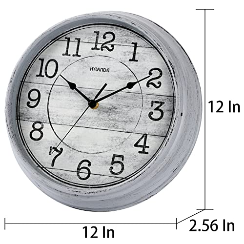 HYLANDA 12 Inch Silent Vintage Kitchen Clock product photo HYLANDA 12 Inch Silent Vintage Kitchen Clock product