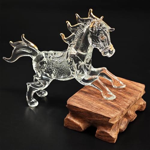 Escultura de cristal Feng Shui caballo zodiacal éxito miniatura 7
