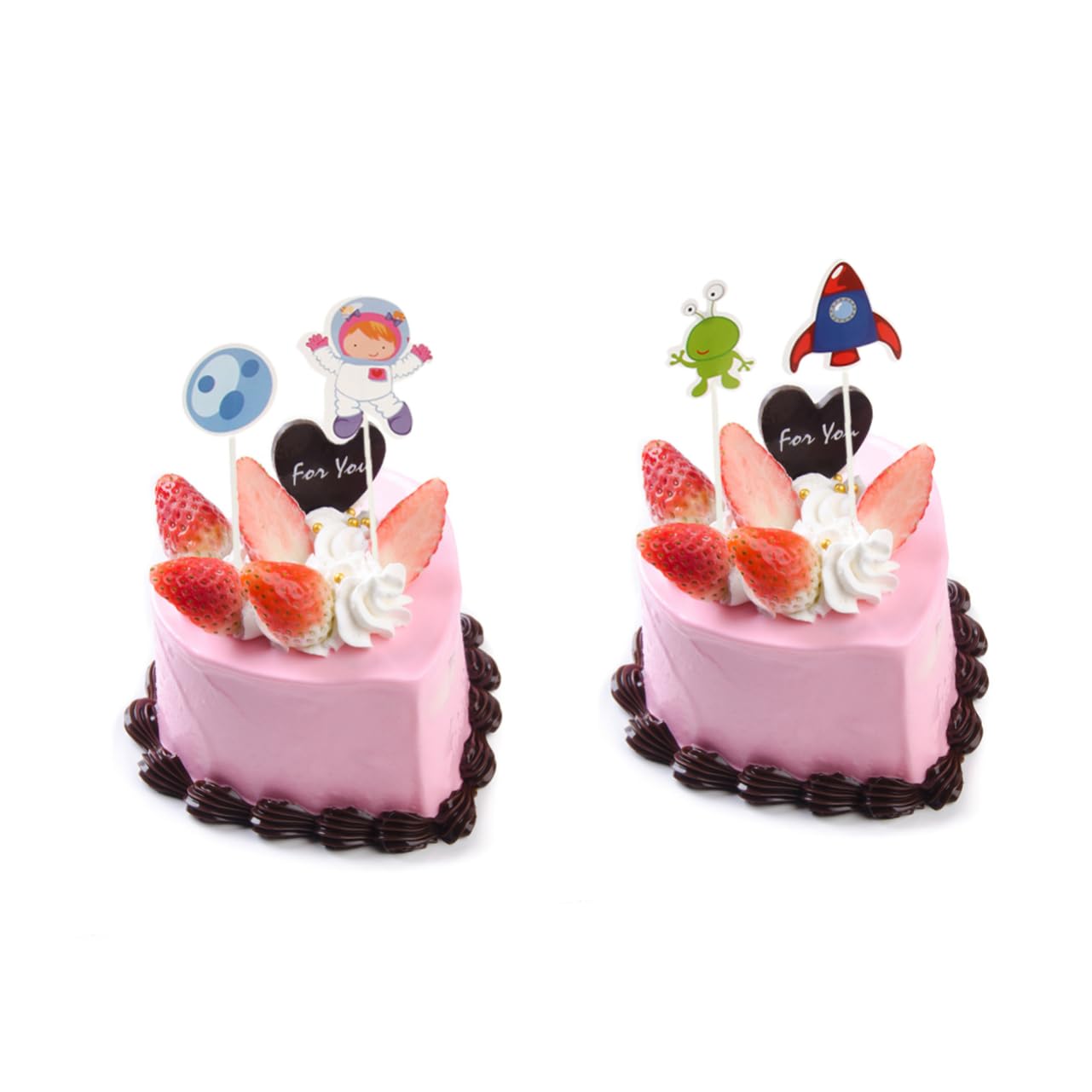 TOPBATHY 144stücke Astronauten Kuchendeko Set Teilig Kleine Weltraum-thema Cupcake Topper Für Kindergeburtstag Und Partys Sichere Und Bedruckte Dekorationen Für Kuchen Und Muffins
