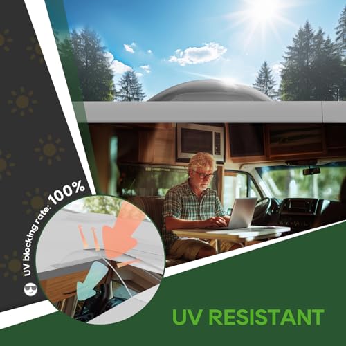 Image of RVGUARD RV Skylight Replacement, 18 inch x 34 inch Outer Dimension Skylight Fits All Standard 14 inch x 30 inch Openings, RV Skylight for Camper Trailer Fifth Wheel Truck, UV Resistant, Impact Resistant, Clear