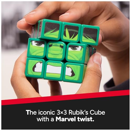 Image of Rubik's Cube, Hulk Cuber, Marvel Collectible Fidget Toy & Desk Decor, Challenging Brain Teaser for Fans of Marvel Rivals & Action Movies, for Ages 8 & Up (Pack of 4)