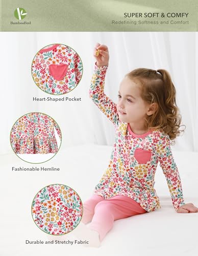 Toddler Girl Long Sleeve Shirt Infant Girls Tees Blouses Print Ruffled Tshirts Outfit Tops 2-5T2