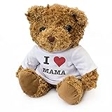 Oso de Peluche con Texto I Love Mama, Bonito y Suave, Regalo de cumpleaños o Navidad
