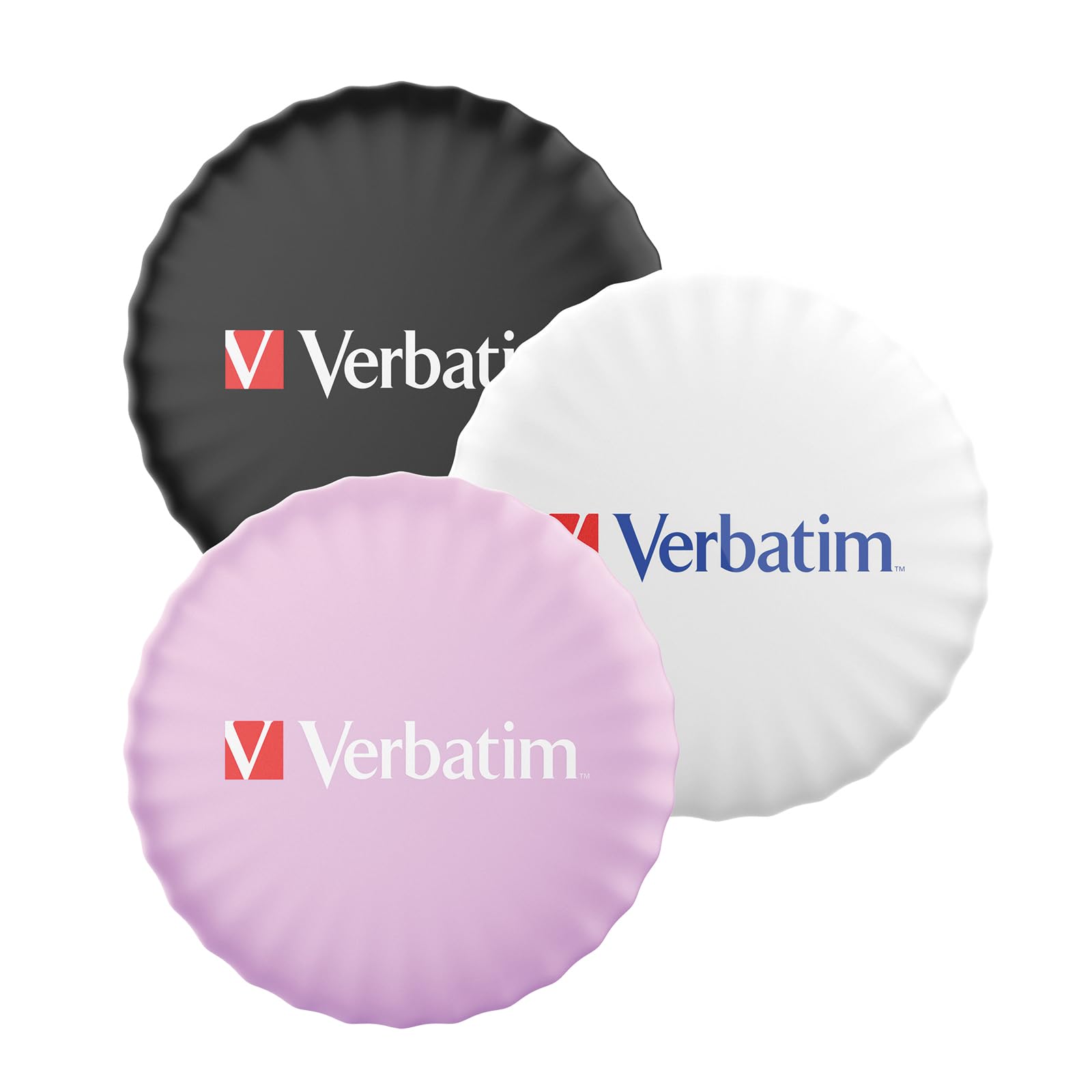 Verbatim My Finder Coin - Juego de 3 rastreadores Bluetooth para Llaves, Mochila, Maleta, Cartera y Co, Compatible con Apple ¿Dónde está?, con batería reemplazable y Funda Protectora
