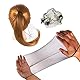 50PCS Haarnetze unsichtbar Elastisches Haarnetz für Balletttanz 20 Schwarz