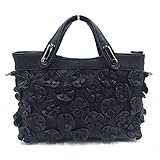 Größe:28x20x9CM Longzibog Dual verstellbare Schultergurte und Hängeschlaufenband 2016 Neue Simple Style Fashion Tote Top Handle Schulter Umhängetasche Satchel Schwarz
