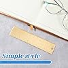 Brass Ruler 120mm 4 Inches, 1Pcs Gold Mini Small Short Metal Straight Ruler with Hang Up Hole, Dual Scale Metric and Imperial Measurement Too Machinist Bookmark Rulers for Drawing Engineering Office