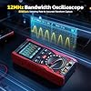 3-in-1 Handheld Oscilloscope Multimeter with Signal Generator, 12MHz Bandwidth 50MS/s Portable Digital Oscilloscope Multimeter, True RMS Auto-Ranging, 1500mAh Battery for Electronics Repair