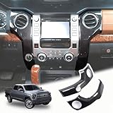 LLKUANG ABS Center Console air Conditioning air Outlet Decoration Frame Cover Trim for Toyota Tundra 2014-2020 Modification Accessories (Carbon Fiber Style)