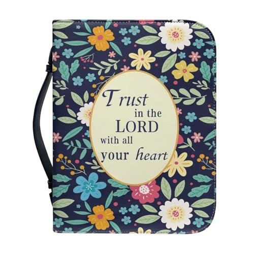 Pu Bible Cover for Women Portable Bible Bag and Totes with Internal Compartments