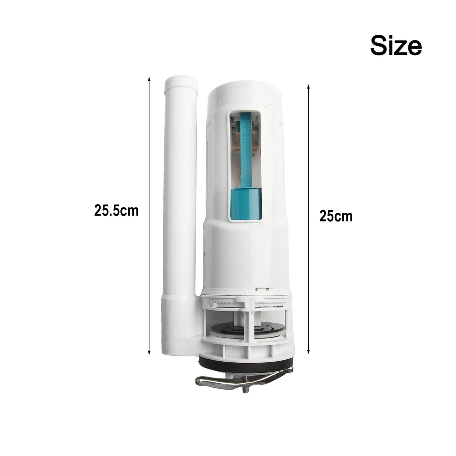 Fluxómetro manual para inodoro Cisternas de inodoro con orificio pasante roscado, válvula de doble descarga con tubo de rebose ajustable