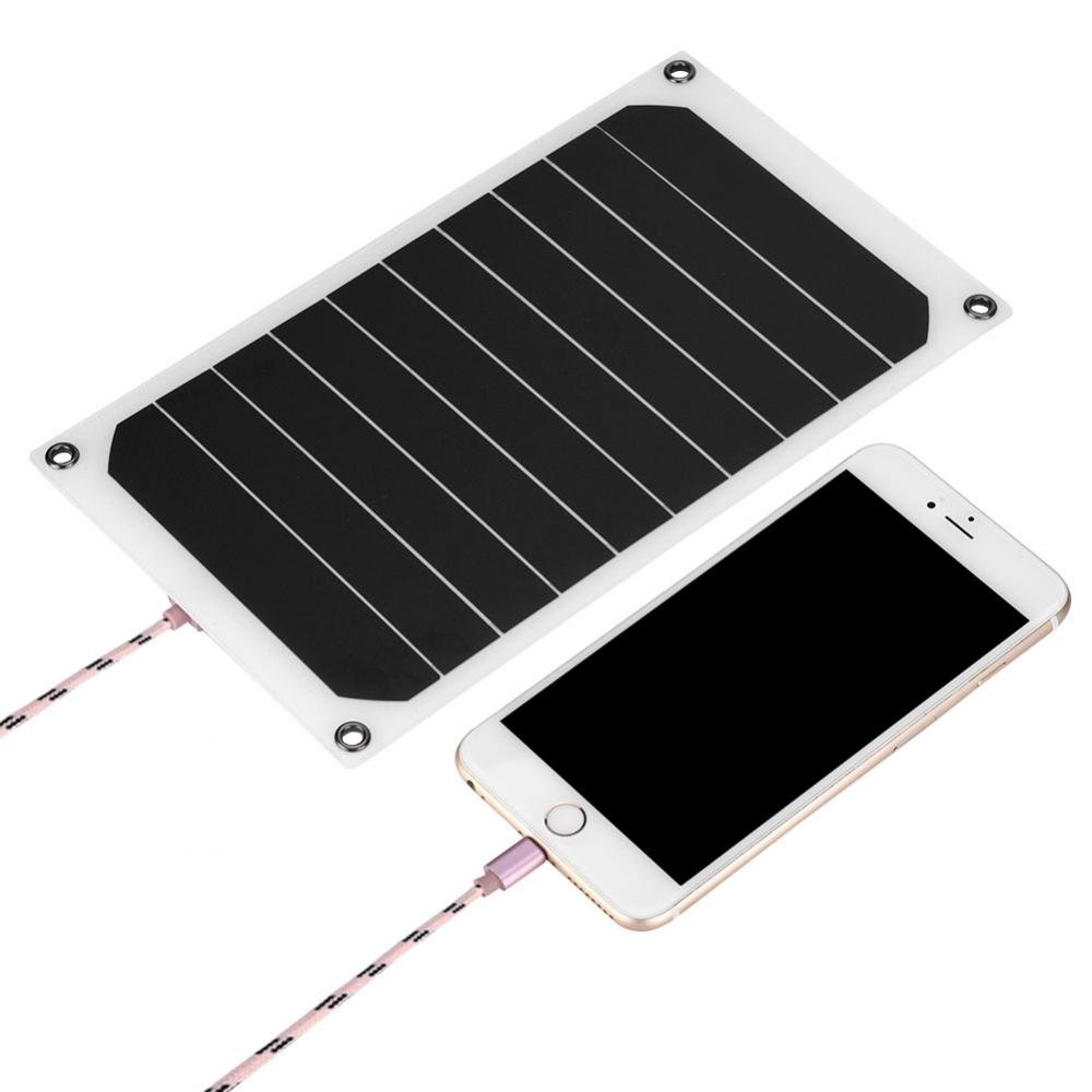 Chargeur d'alimentation mobile de panneau solaire extérieur portable 10W IP64 Sortie USB 5V, pour les voyages, les sports, la randonnée, le camping, la plage et d'autres activités de plein air