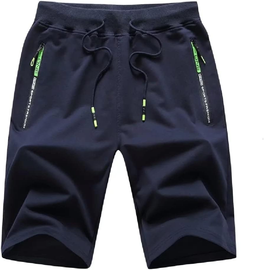 Tansozer Mens Athletic Shorts with Zip Pockets