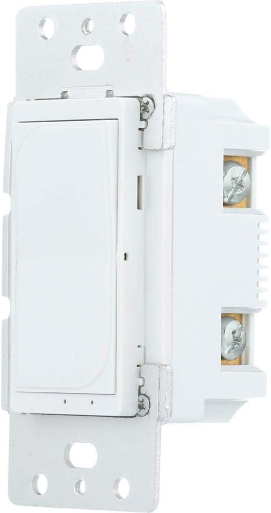 Westek SMARTINWALL WiFi Enabled in-Wall Switch Timer by Amertac, Compatible with Alexa-Control Phone or Tablet, Easy Install, Stylish Design-Ideal for Vacations, Customize Your Lighting, Silver