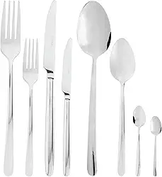 WOLFF - Faqueiro 48 Peças de Aço Inox - Serve 6 Pessoas - Linha Viena