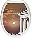 Pixxprint schöner Tempel der Athene schwarz/weiß als Toilettendeckel Aufkleber, WC, Klodeckel - Maße: 32x40 cm, Gläzendes Material Toilettendeckelaufkleber, Vinyl, bunt, 40 x 32 x 0.02 cm