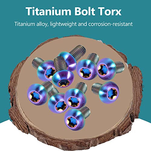 Vgeby Titanium Rotor Bolts, Mountain Bike Bicycle Disc Brake Rotor Screws (Pack Of 12) (Color : Colorful) Oil Slick Bike Parts #TOP5