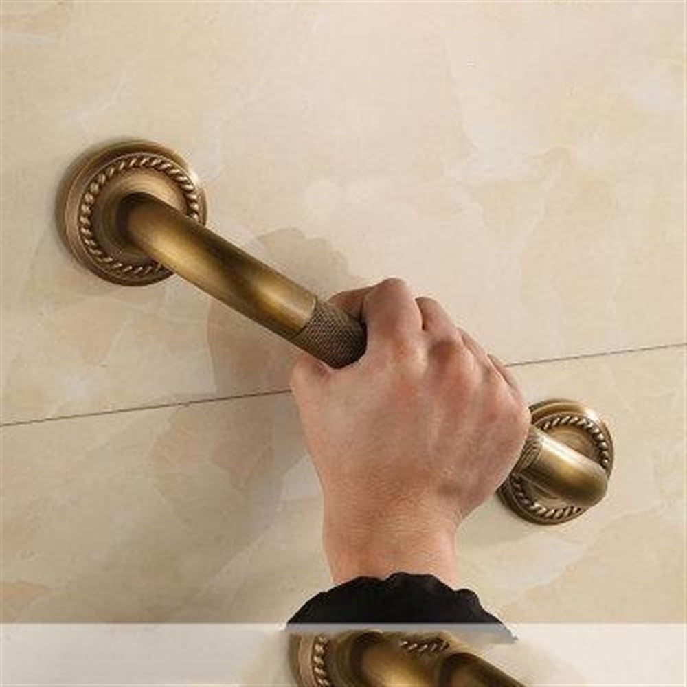 Wdsopk 35Cm Housewares 30/35/50/52Cm Antique Brass Bathroom Bathtub Toilet Handrail Shower Safety Support Handle Towel Rack Grab Rail（35Cm）