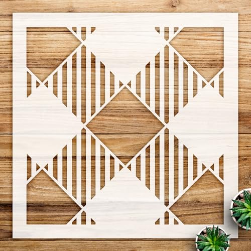 Buffalo Plaid Stencil Pattern for Wood Signs and Home Decor, Reusable Mylar Template for Painting and Craft Projects, Ideal for Holiday and Seasonal Art - Size A2 (16.5