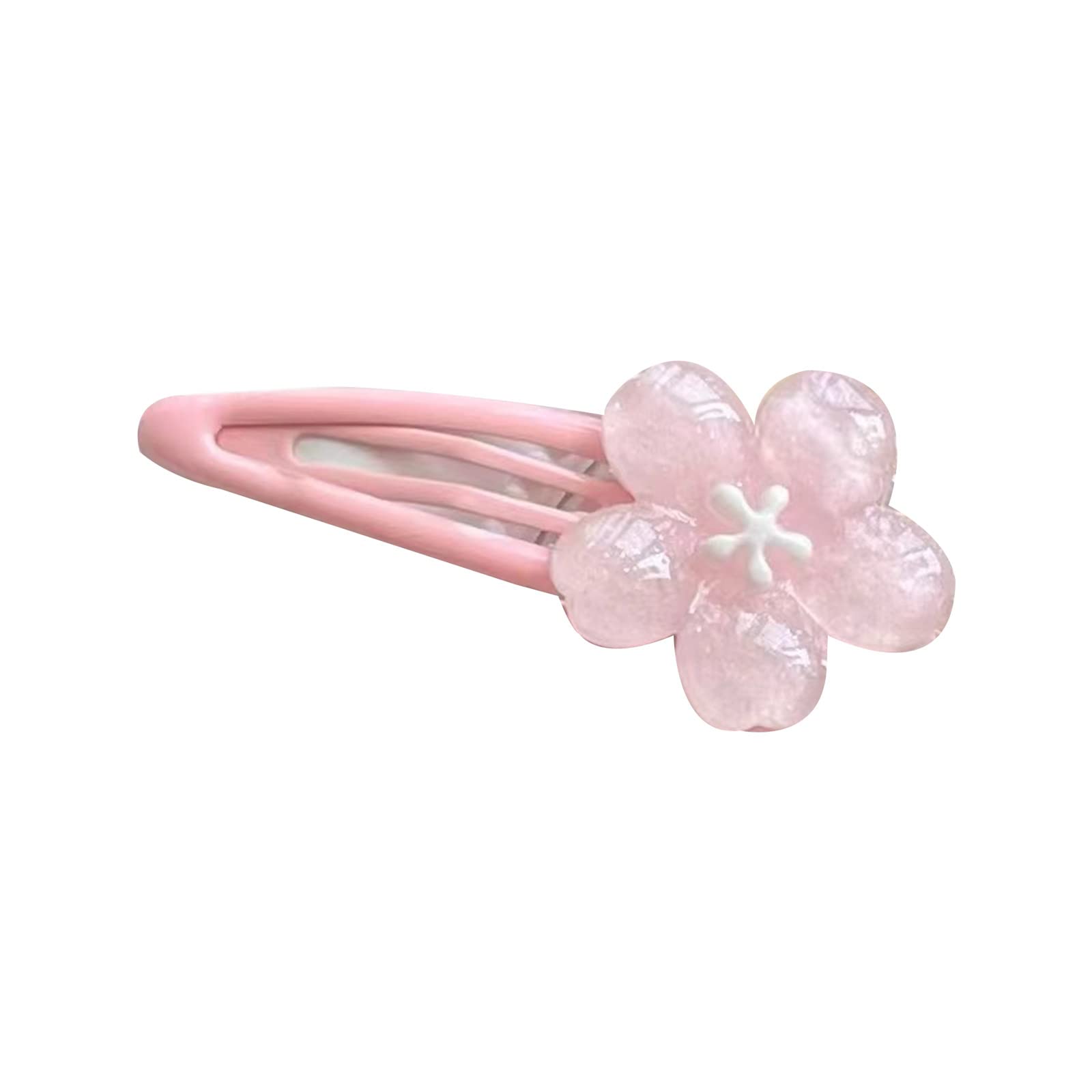 Yeselino Girls Pink Cherryblossom Shape Snap Hair Clip Spring Headwear For Woman Taking Photo Shopping Travel Non-Slip Hair Clip For Woman Thin/Thick Hair Hair Clip For Woman Thick Hair Styling Shape