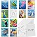 Tinlade 12 Pcs 7.9 x 9.8 Inch Pre Drawn Canvases for Painting Pre Stretched Canvas DIY Coloring Outline Painting Boards for Beginners Adults (Animal Style)