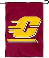 Vista 1 de CMU Chippewas - Bandera de jardín y pancarta para patio