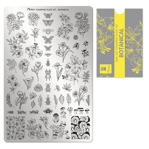 MOYRA Stamping plate No 107 "BOTANICAL'' Nail Stamping plate