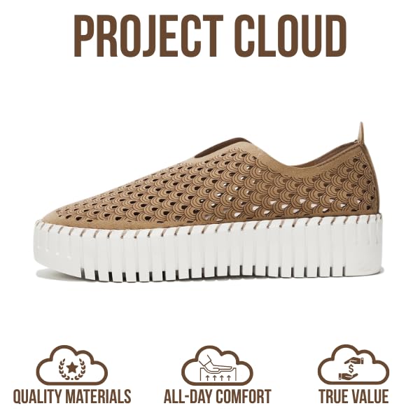 Image of Project Cloud Platform Loafers for Women - Lightweight Summer Shoes for Women 2026 - Slip-On Casual Shoes - Non Slip Fashion Sneakers - Leather Insole Womens Footwear (Daffodil)