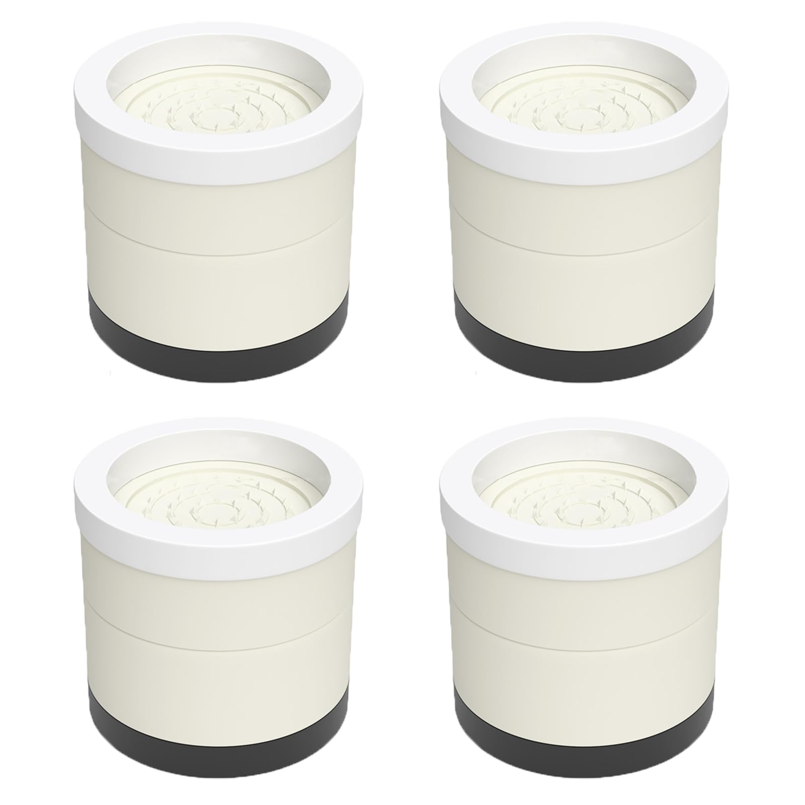 Set di 4 alzate regolabili per mobili, resistenti, per divano, letto, tavolo, sedia, 9 cm, colore: bianco per una maggiore altezza e stabilità