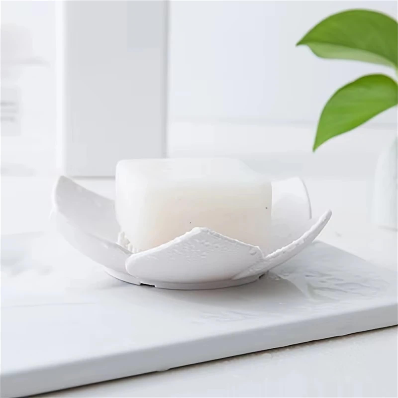 Jabonera Antideslizante, Caja de jabón 3 uds. Plato escurridor Silicona Antideslizante con Forma Accesorios baño Multicolor(Gray+White+Pink)