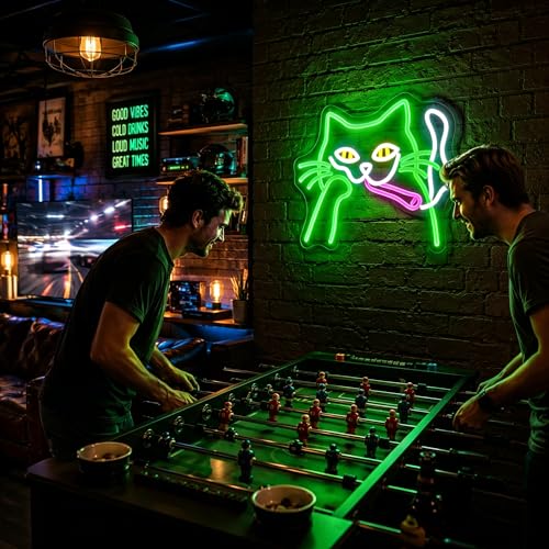 Image of Cat Neon Sign Led Sign Neon Signs for Wall Decor Neon Lights