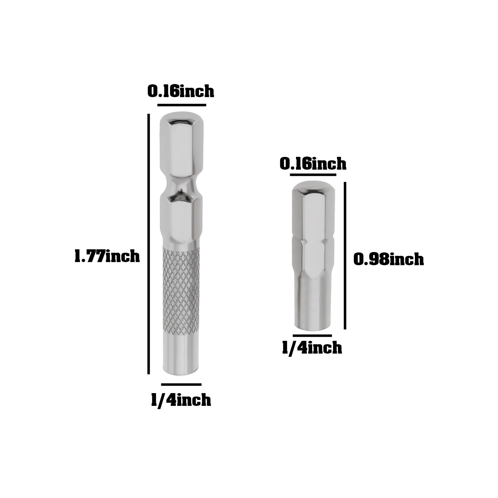 SG Store 10Pcs 1/4 to 4mm Bit Adapter Compatible with Hex Shank Magnetic Holder 5 Pieces 1/4 to 4mm Hex Adapter Magnetic and 5 Pieces Drill Extension Micro Bit Holder - Image 4