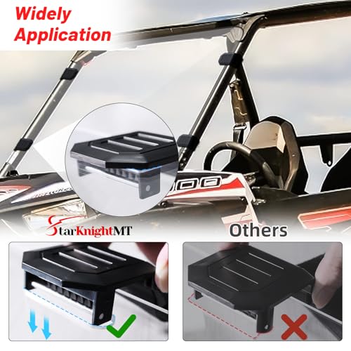 StarknightMT UTV Windshield Clamps-StarknightMT Adjustable Universal Clamp Strap Kit Compatible with Polaris RZR, Ranger, General,Maverick x3,Commander, Defender,Teryx, Talon, Pioneer,2pcs