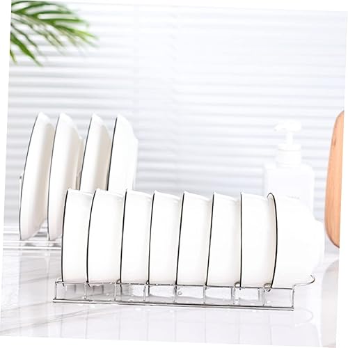 Miniatura 6 de Escurridor de platos de acero inoxidable para colocar sobre el fregadero, práctico soporte para escurridor de platos para una organización eficiente