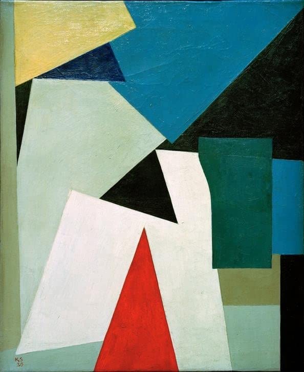 Affiche décorative Kurt Schwitters poster art mural peinture Motiv Verschiebungen