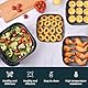 NCCHDZSW Heißluftfritteuse Zubehör 6 Pcs Wiederverwendbar Leicht zu Reinigender Silikonform für Heißluftfritteuse mit Ofenhandschuhe Food Tongs und Silicone Oil Brush für Heißluftfritteuse ikrowelle