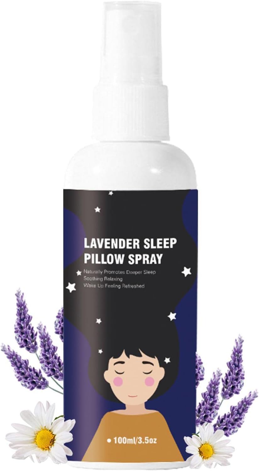 GIMOCOOL Lavender Sleep Spray – Relaxing Pillow Mist – Pure Lavender Essential Oil & Room Spray for Relaxation, 3.38 oz