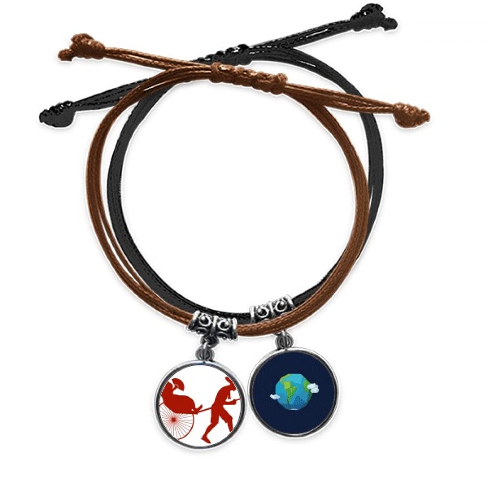 Pulsera Jinrikisha china de cuero para lucir un estilo urbano y cultural diario 3