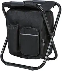 Cadeira Mochila Bolsa Térmica Dobrável Portátil 2 Em 1 Pesca Camp Pescaria