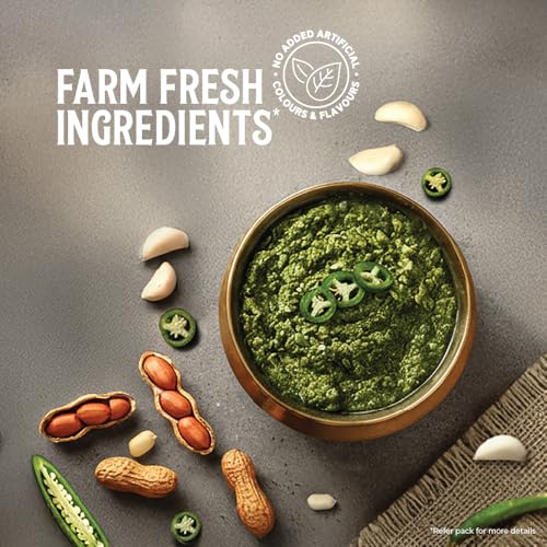 Image of Kissan Chilli Peanut Thecha Chutney, 200g, For Authentic Maharashtrian Taste, With Green Chilli, Garlic & Roasted Peanuts, Silbatta Like Texture, Ready To Eat, Nutty & Spicy Flavour