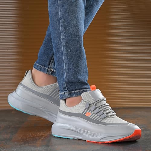 Image of Centrino Sporty Sneakers for Man | Shoes for Men Stylish | Casual Lightweight Lace-Up Canvas Walking Shoes | Cushioned Insole | Breathable Comfortable Anti-Skid | Mens Sports Shoes for Daily Outings (6830)