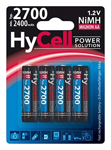 wiederaufladbar Akku Batterie Mignon AA 2700mAh NiMH ohne Memory-Effekt 4er Pack Photo Fotoakku Digitalkamera Spielzeug-Akku